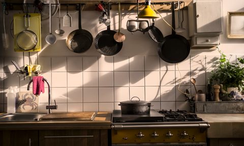 Small kitchen storage hooks.