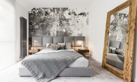 gray modern rustic bedroom design
