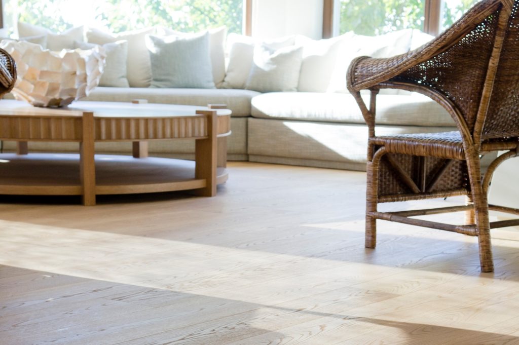 Oak wood flooring in living room