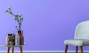 very peri home design pantone wall color white chair