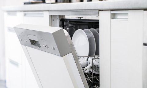 how to install a dishwasher open with clean dishes after washing