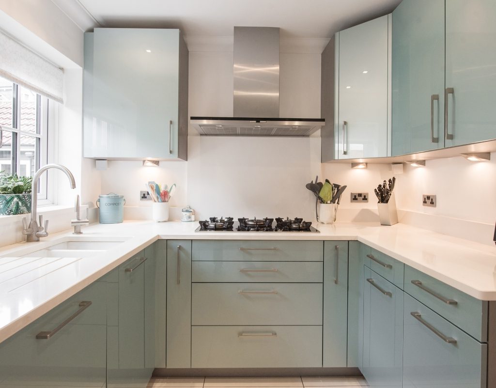 quartz countertops in a modern kitchen