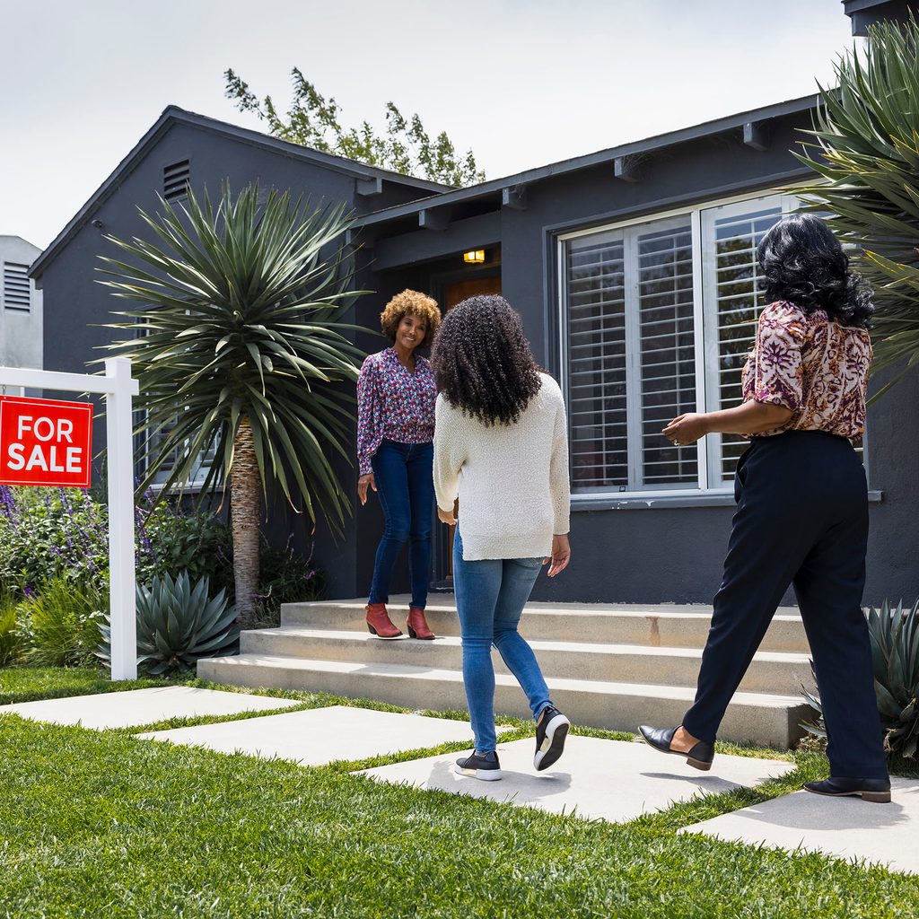 Women viewing a house that's for sale