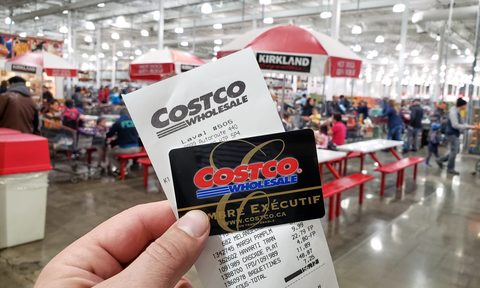 Costco card and receipt