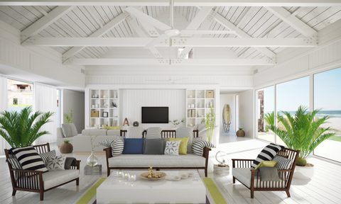 Beach-themed vacation home decor