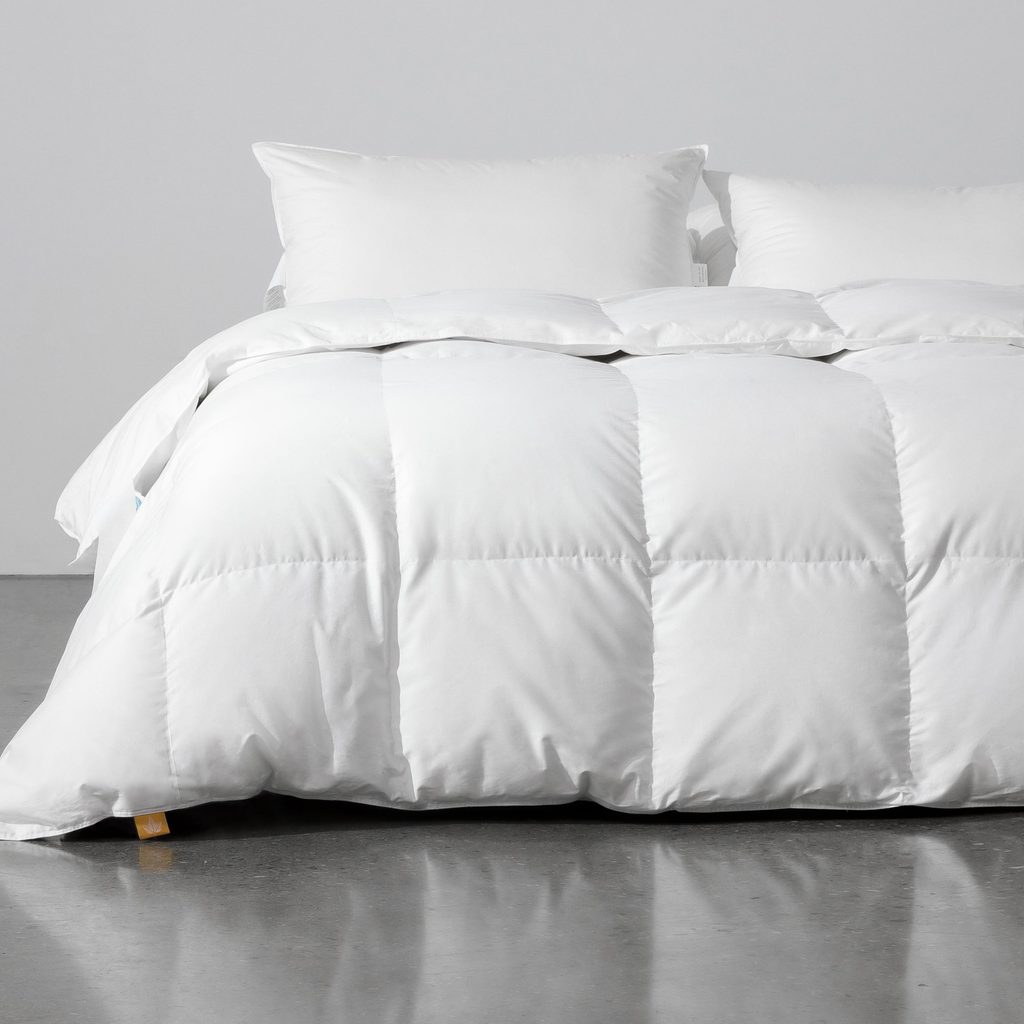 Mattress featured with Canadian Down sheets and duvet.