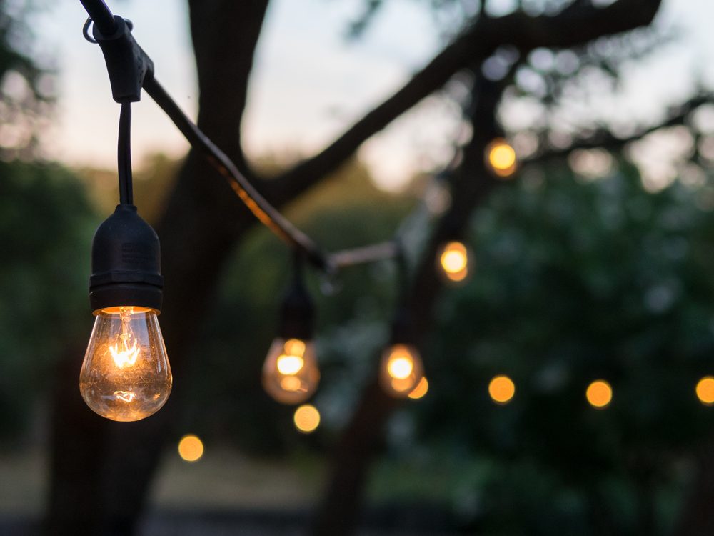 Garden string lighting