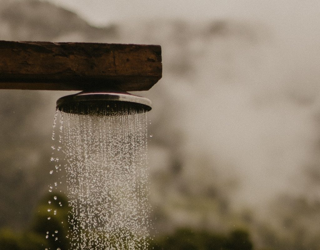 Outdoor rain shower head