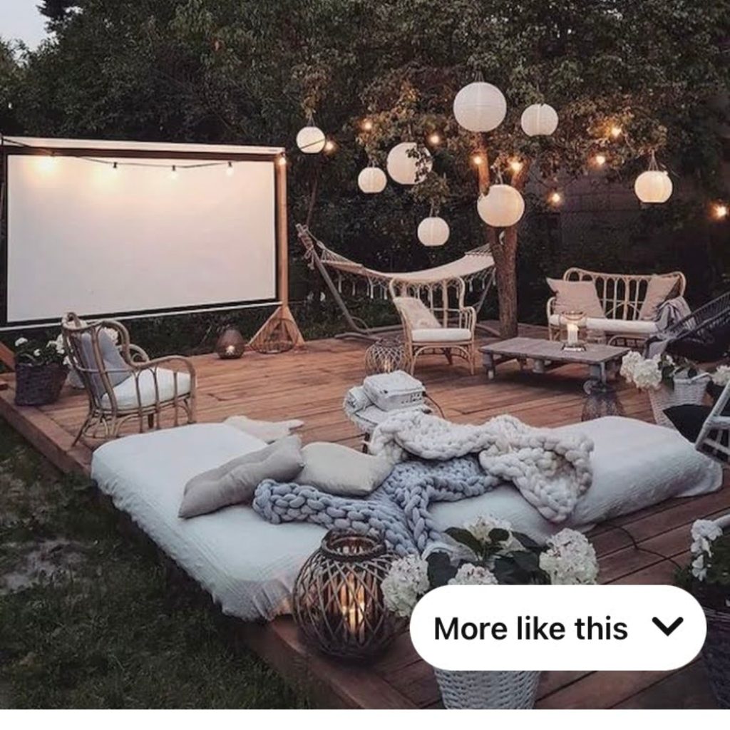 Outdoor movie theater patio ideas