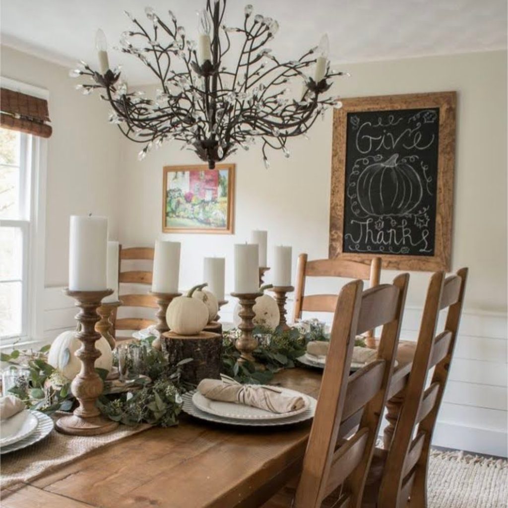 modern rustic fall dining room decor