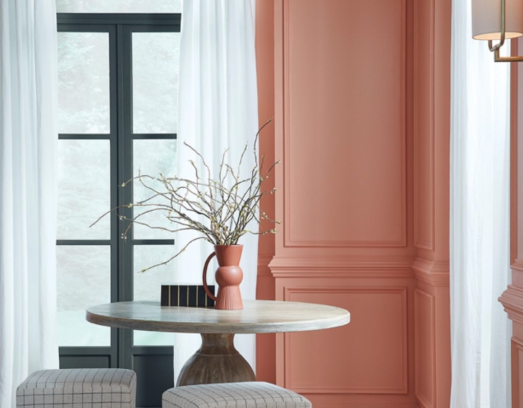 hgtv home and sherwin williams color of the year persimmon