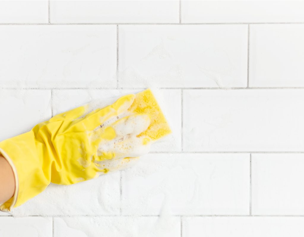 hand scrubbing tile