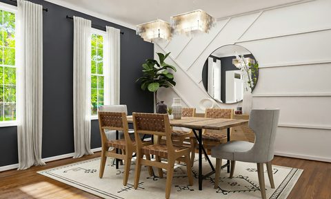 Gray and shiplap accent walls