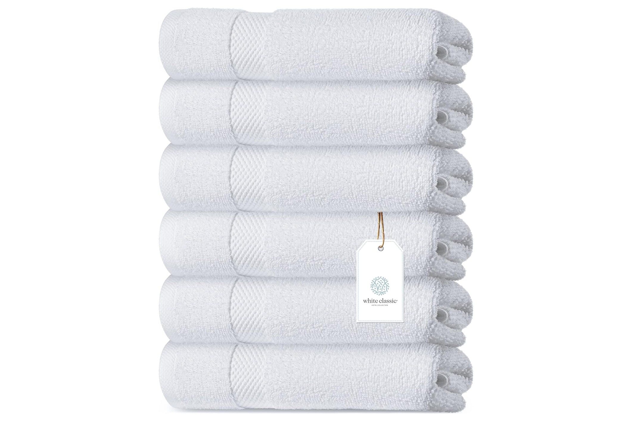 white classic white hand towel