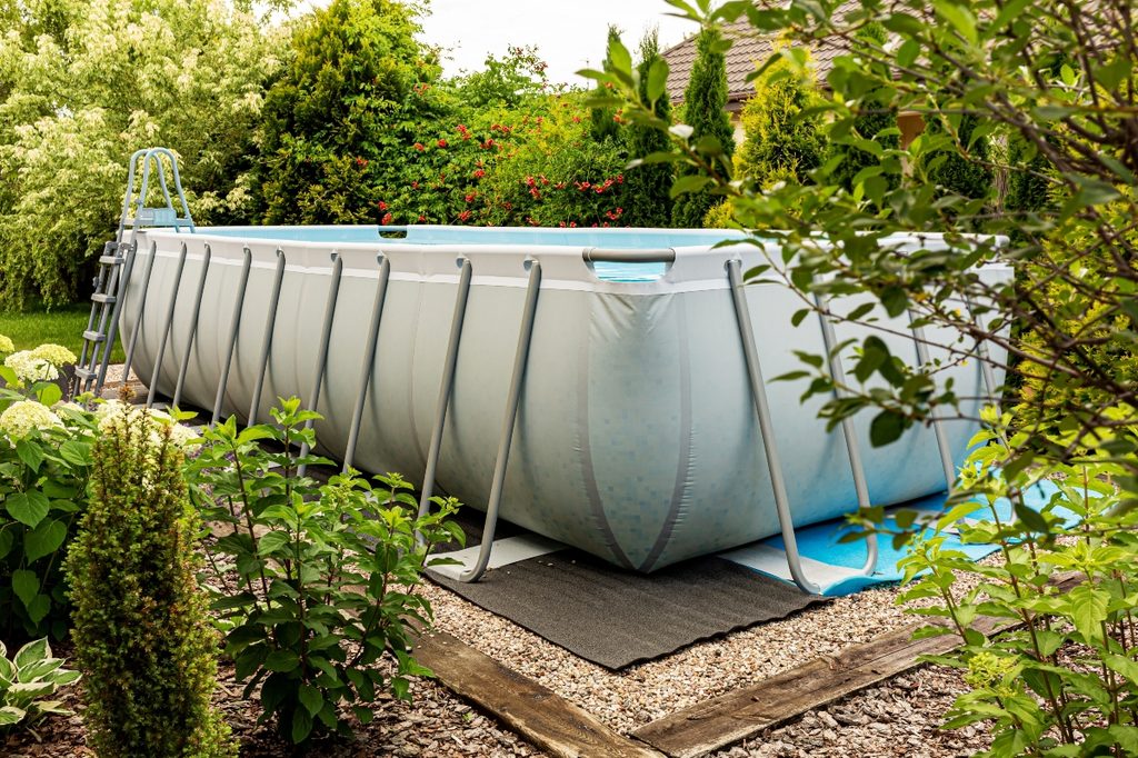 above-ground pool landscaping design