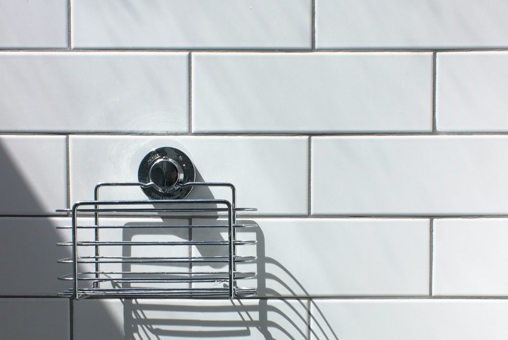 Classic white subway tile in shower