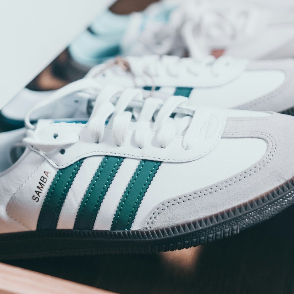 White sneakers in white drawers