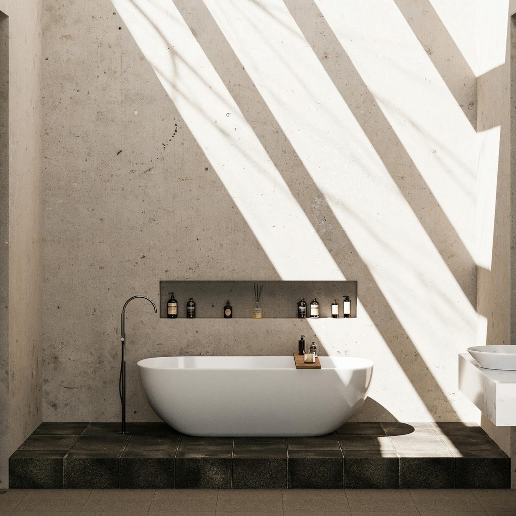 Stone bathroom design