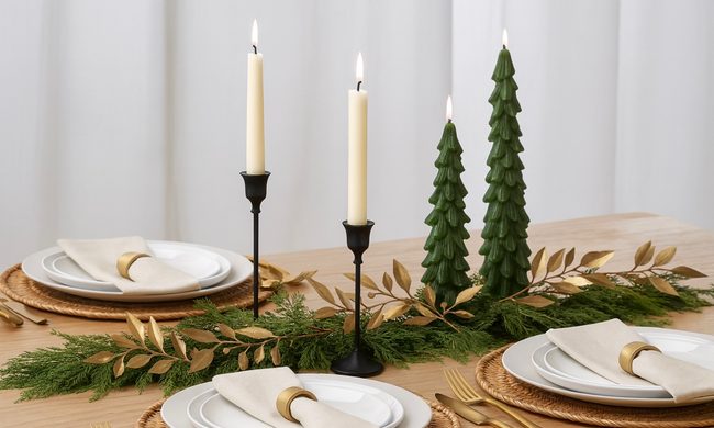 Candle, Candlestick, Cutlery