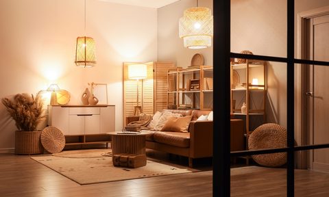 Indoors, Interior Design, Lamp