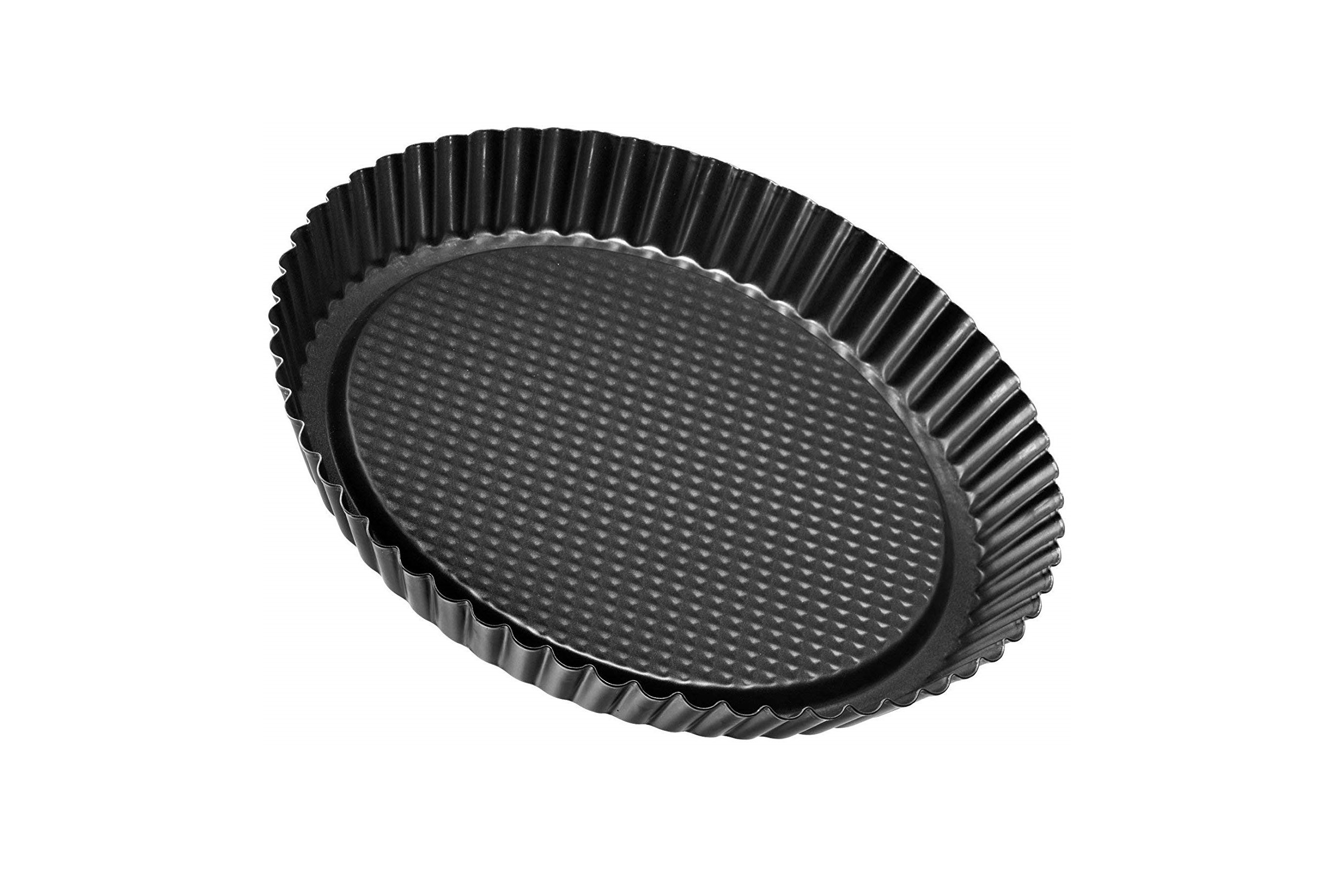 A Zenker Non-Stick Carbon Steel Flan Pan on white background.