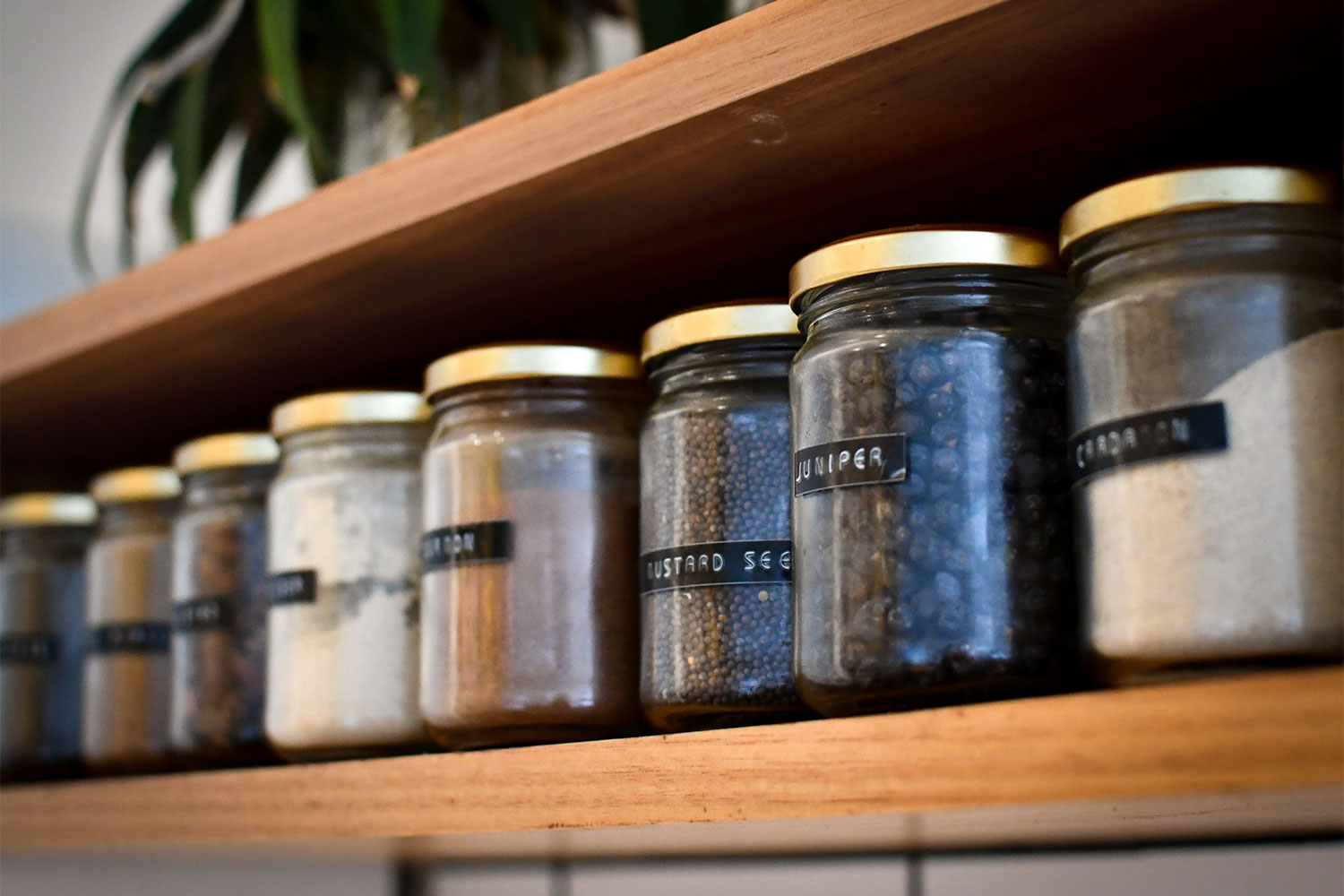 organized ingredients in jars