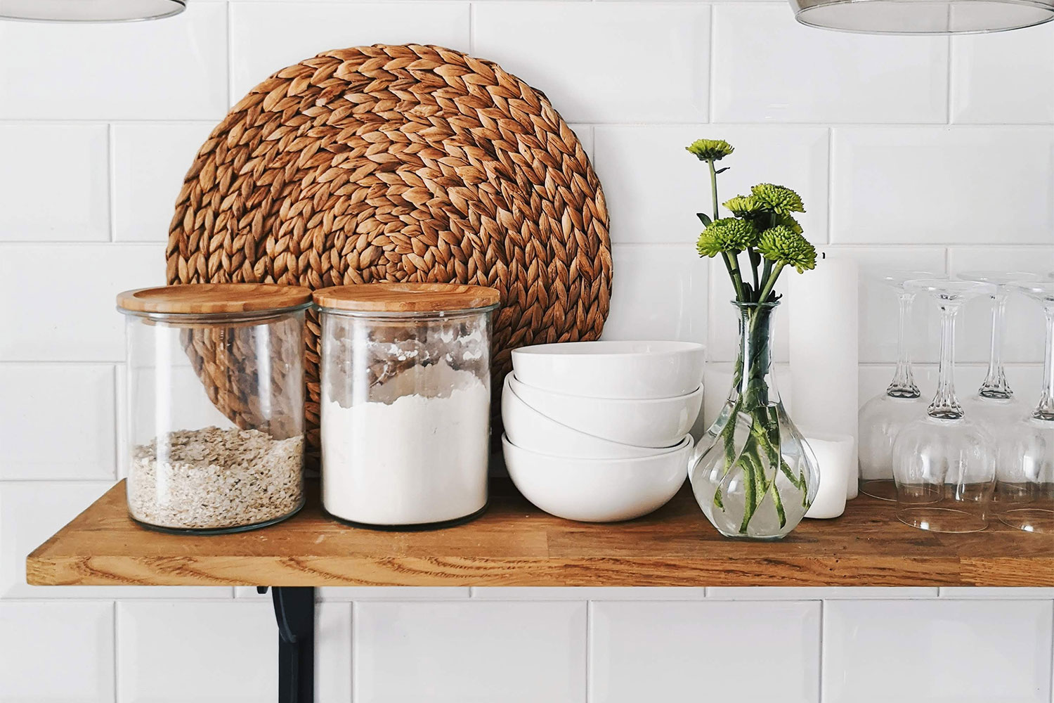 kitchen floating shelf