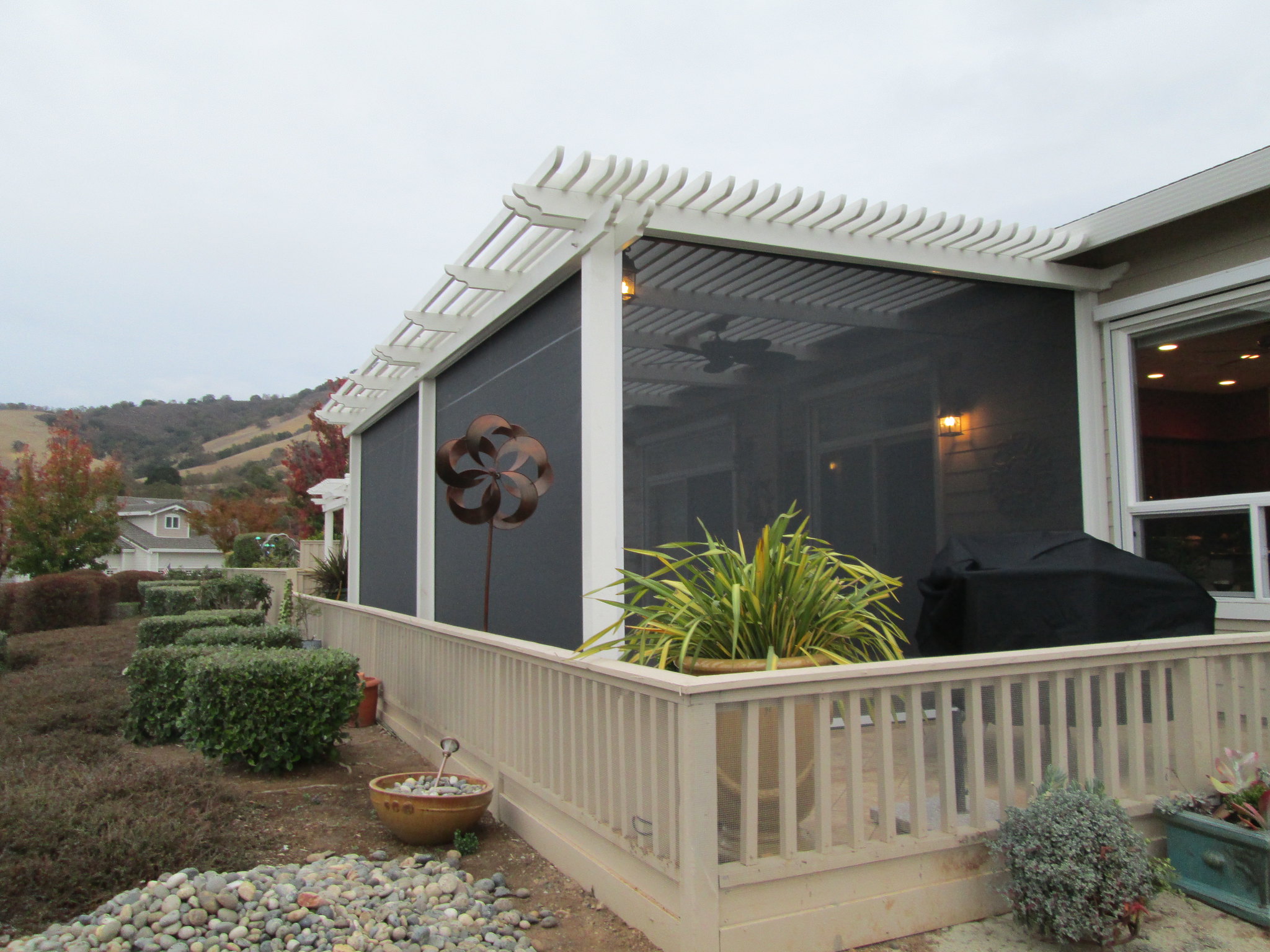 patio with retractable screen