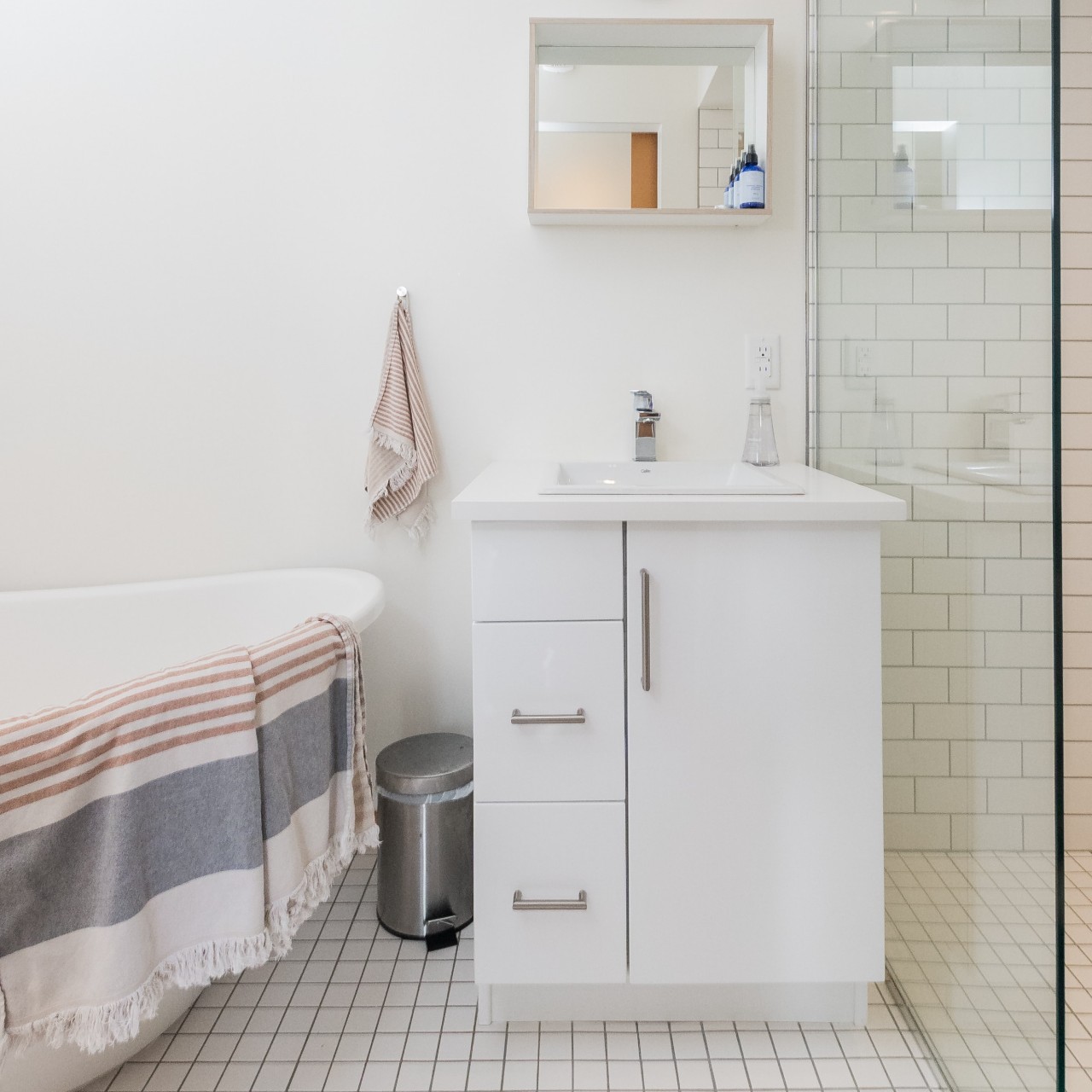 Bathroom with tub and sink