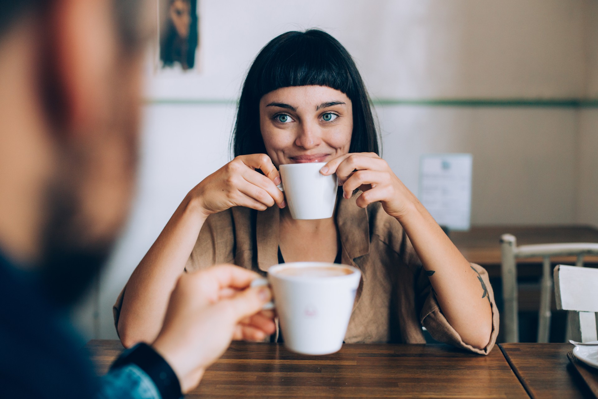 Couple drinking coffee