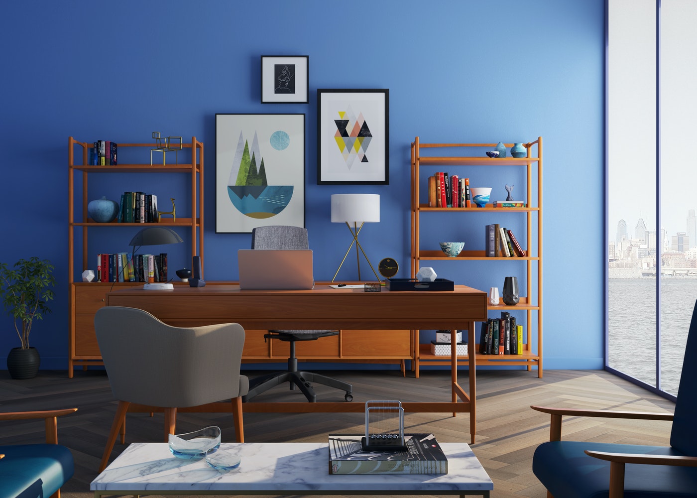 A clean and organized room