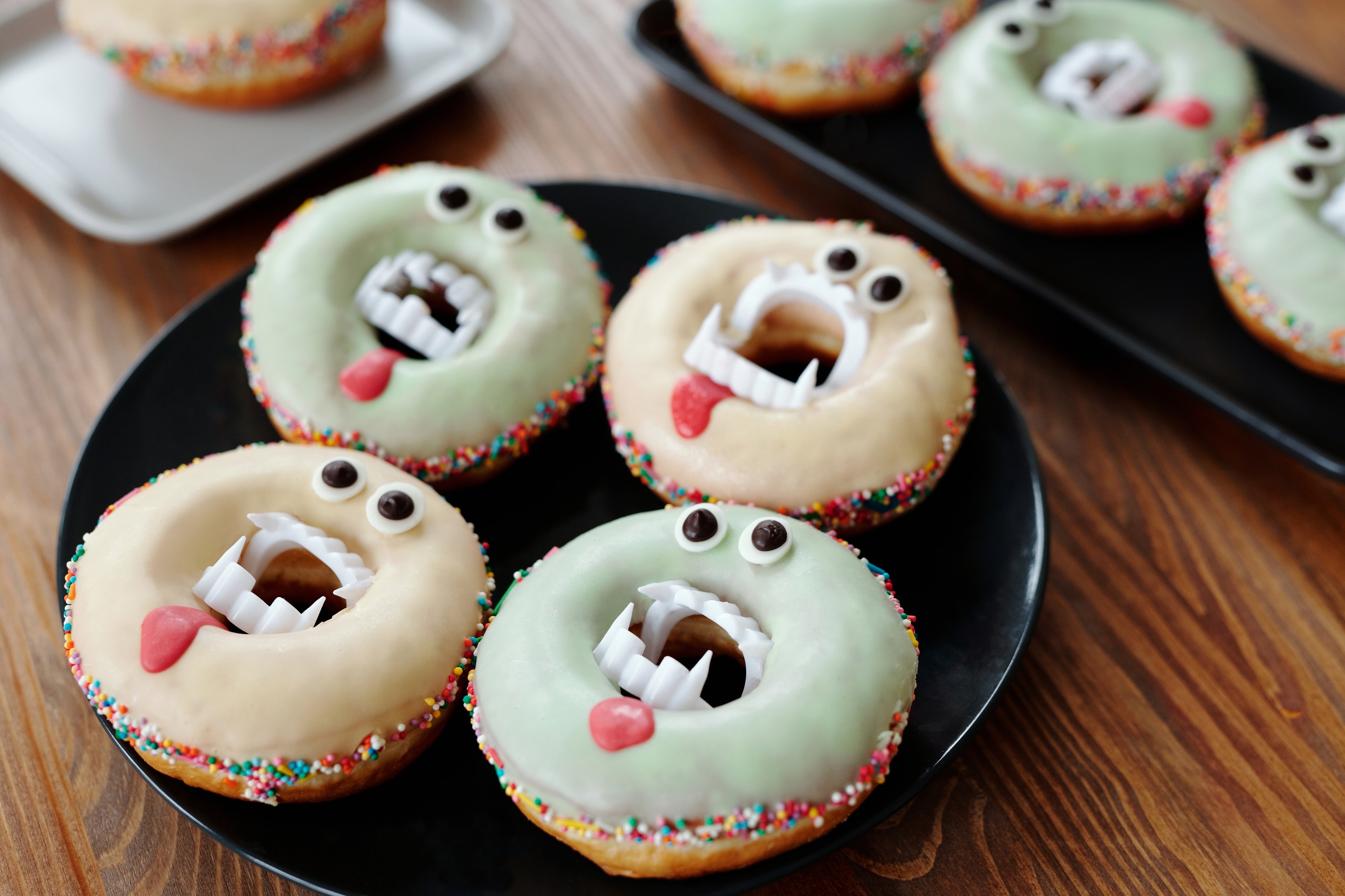 Donuts with vampire teeth