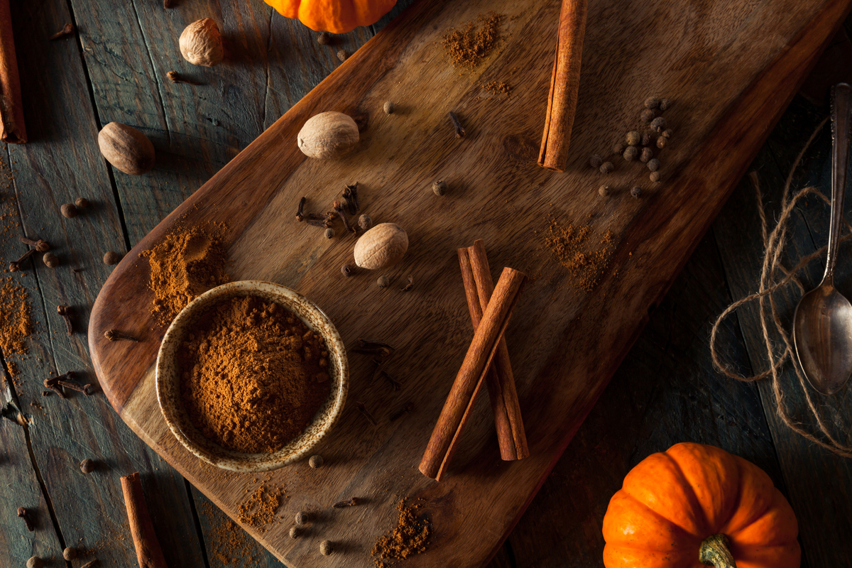 Autumn spices, pumpkin, and cinnamon