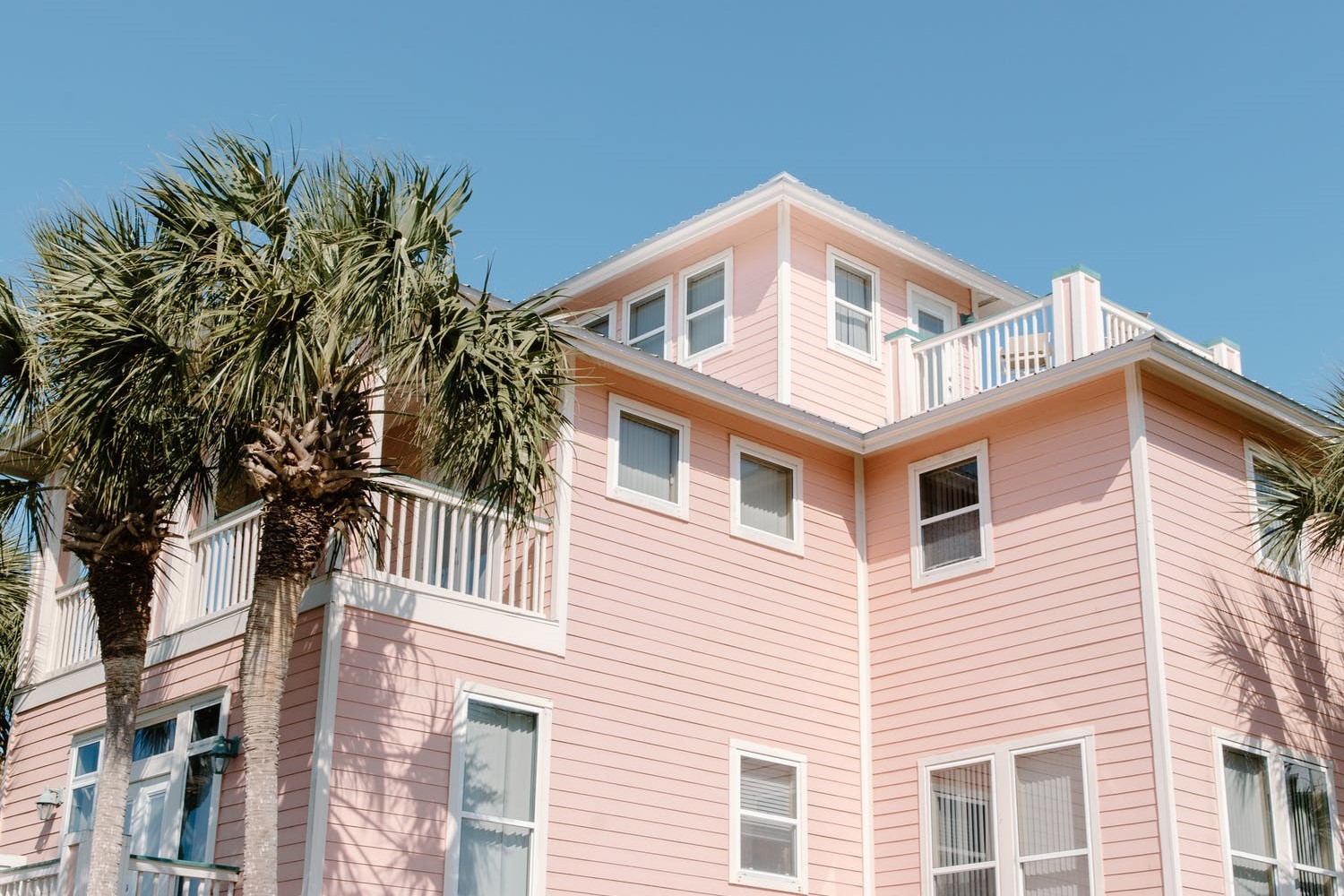 house with pink siding