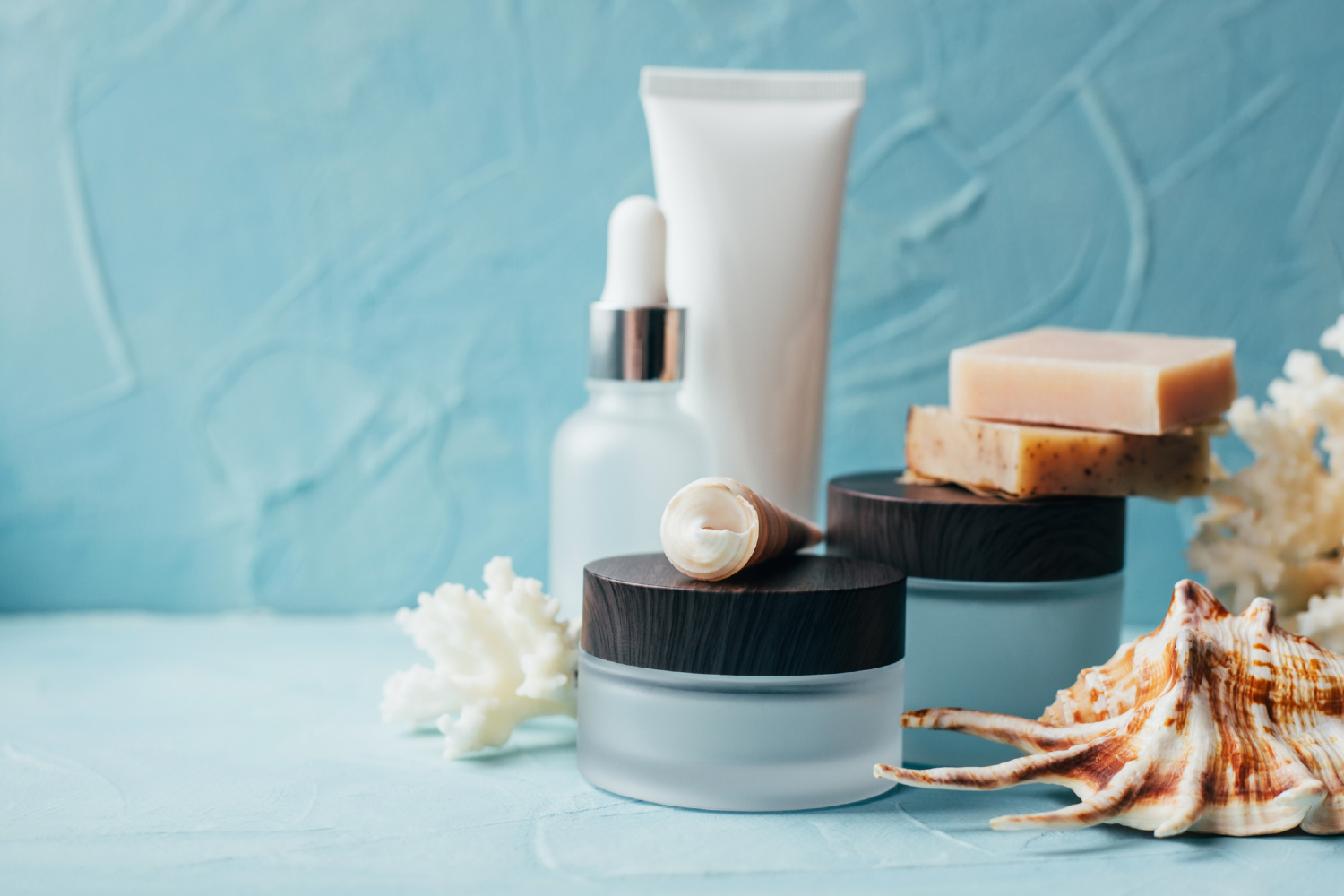 Various skincare products.