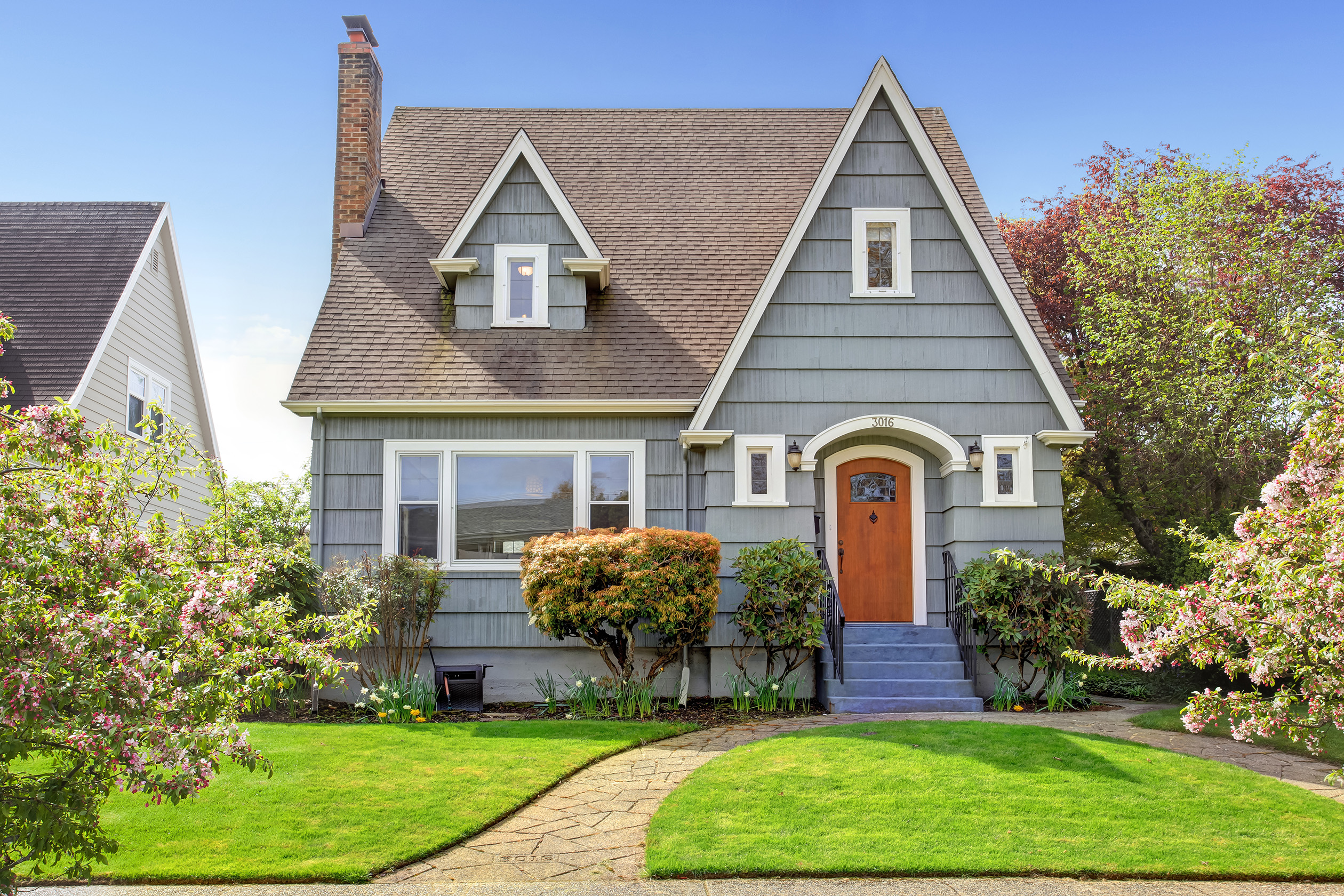 Gray-blue house exterior