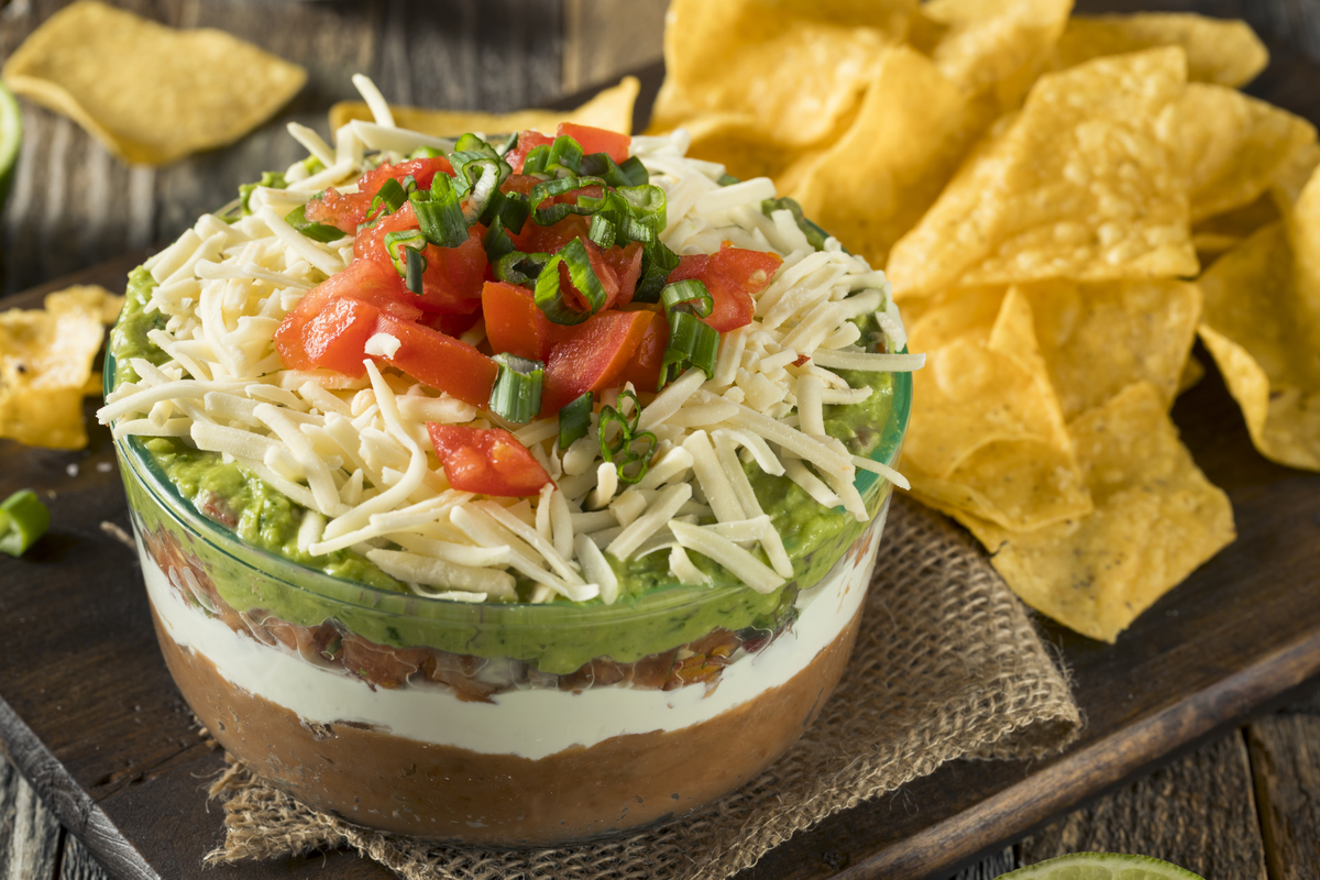 Seven-layer dip with chips