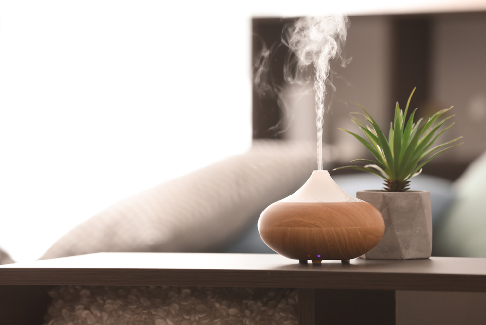 Aroma lamp on a table