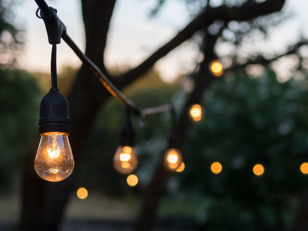 Garden string lighting