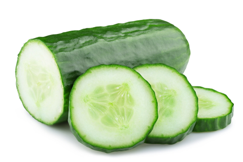 Cumcumber on white background