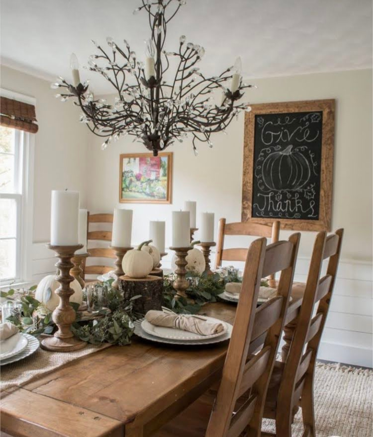 modern rustic fall dining room decor