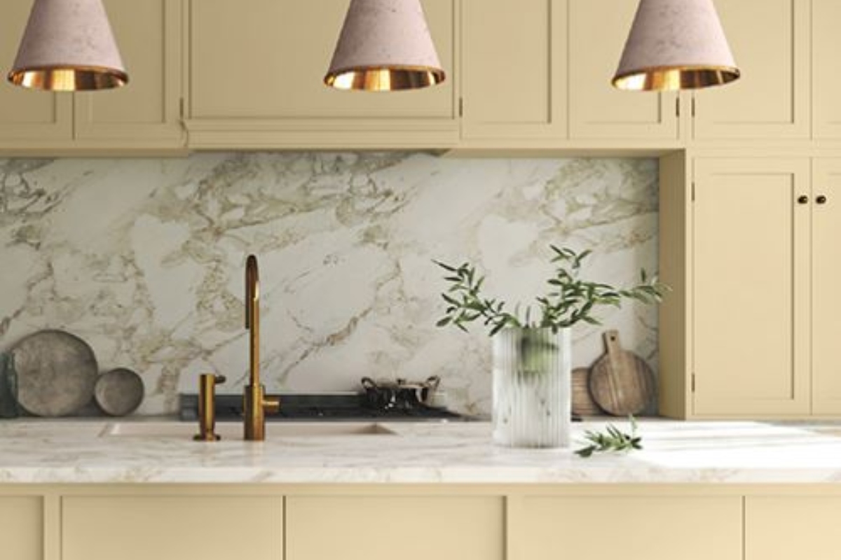 yellow kitchen limitless paint color of the year by glidden