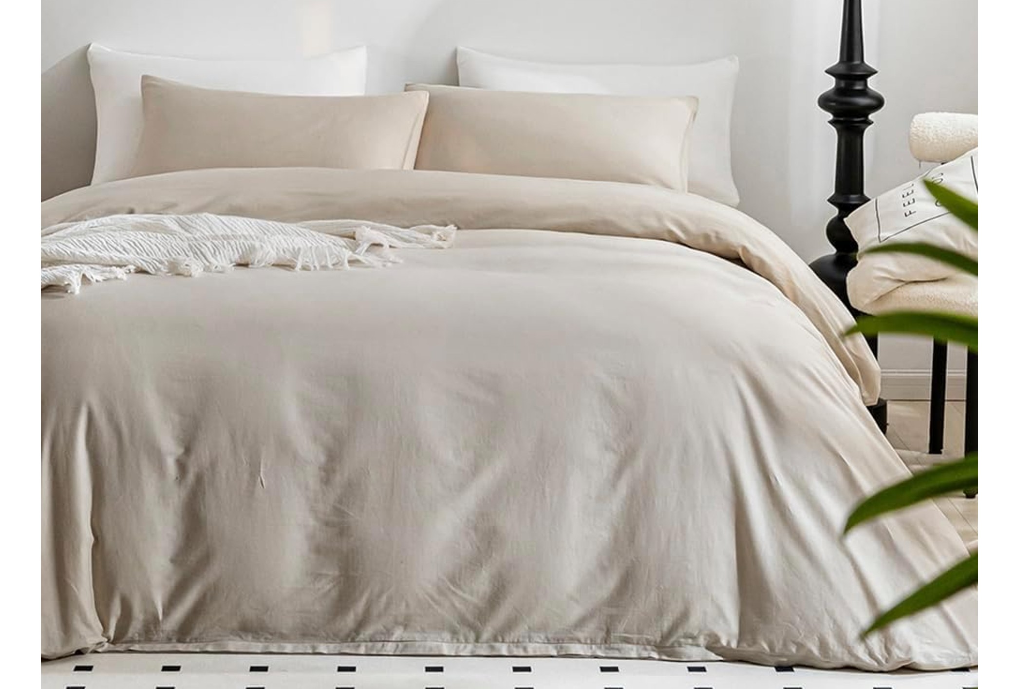 jellymoni cream gray duvet cover
