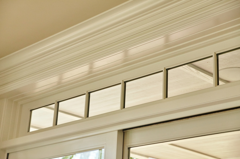 Transom window between two interior rooms