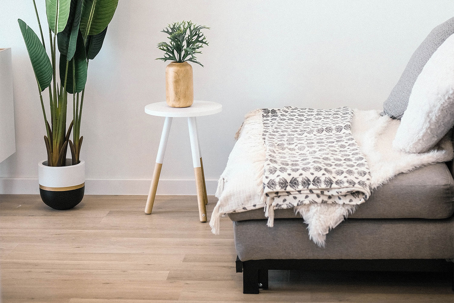 couch with exposed legs