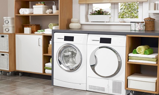 Washer and dryer in a modern, clean environment