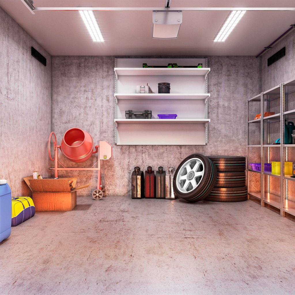 tidy and organized garage