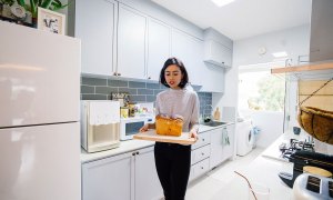 timeless kitchen trends woman in white