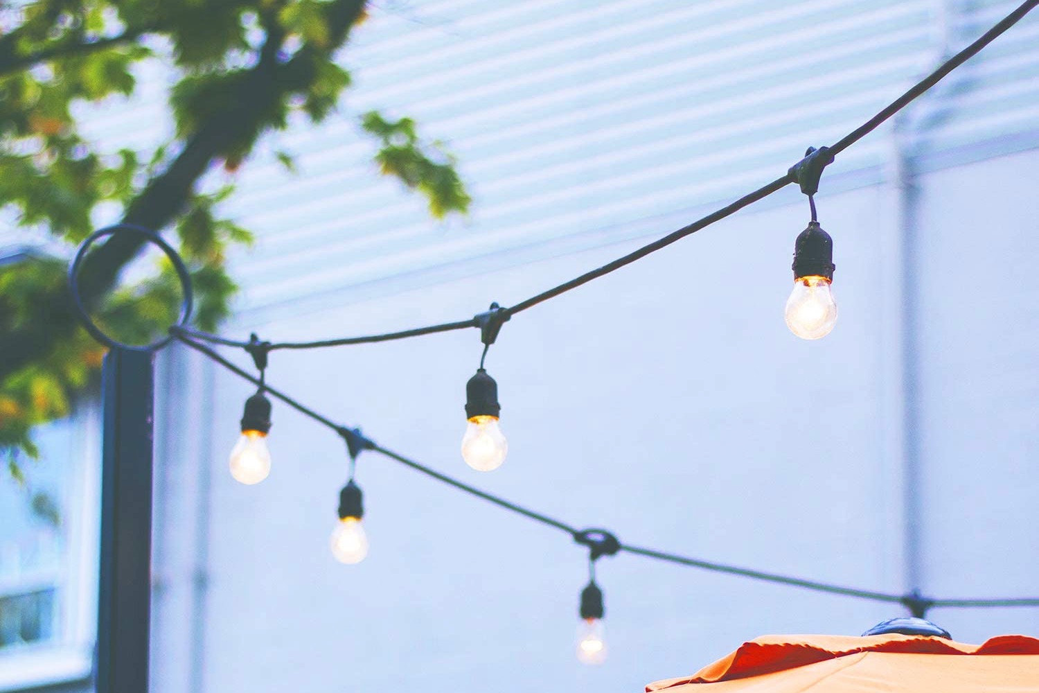 vintage-style outdoor string lights