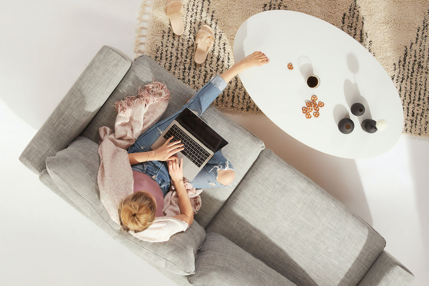 woman working from home